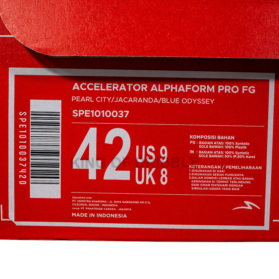 KING OF DRIBBLE Sepatu Bola Specs Accelerator Alphaform Pro FG 1010037 Original