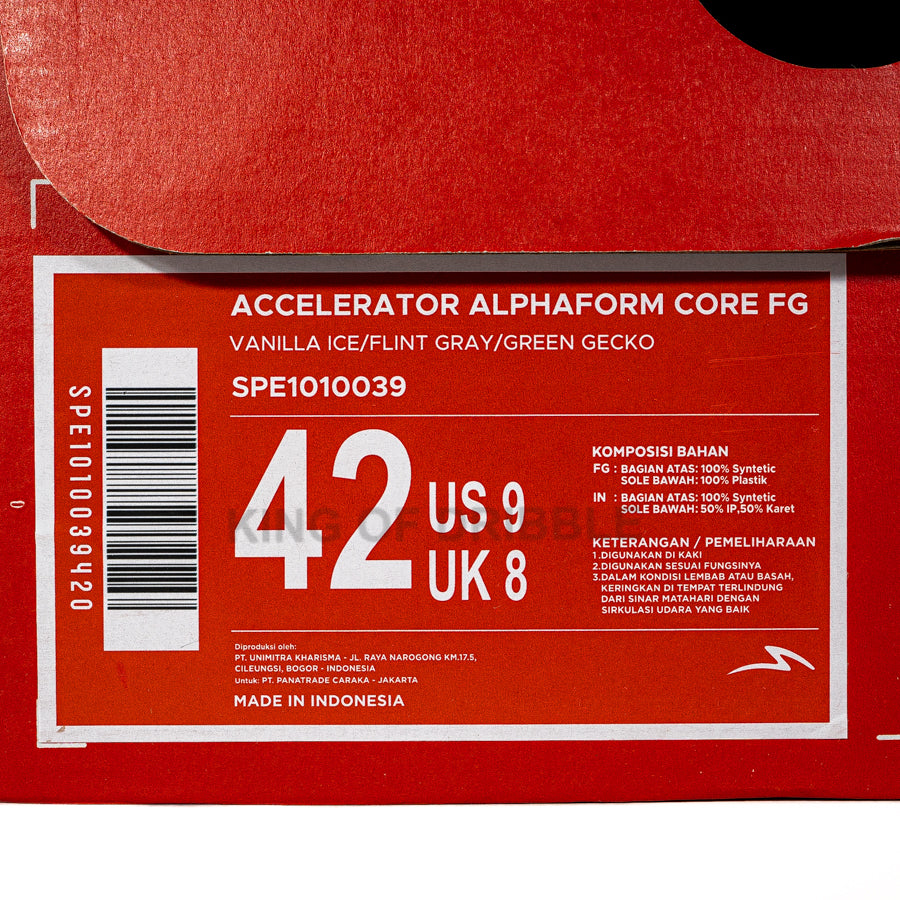 KING OF DRIBBLE Sepatu Bola Specs Accelerator Alphaform Core FG 1010039 Original