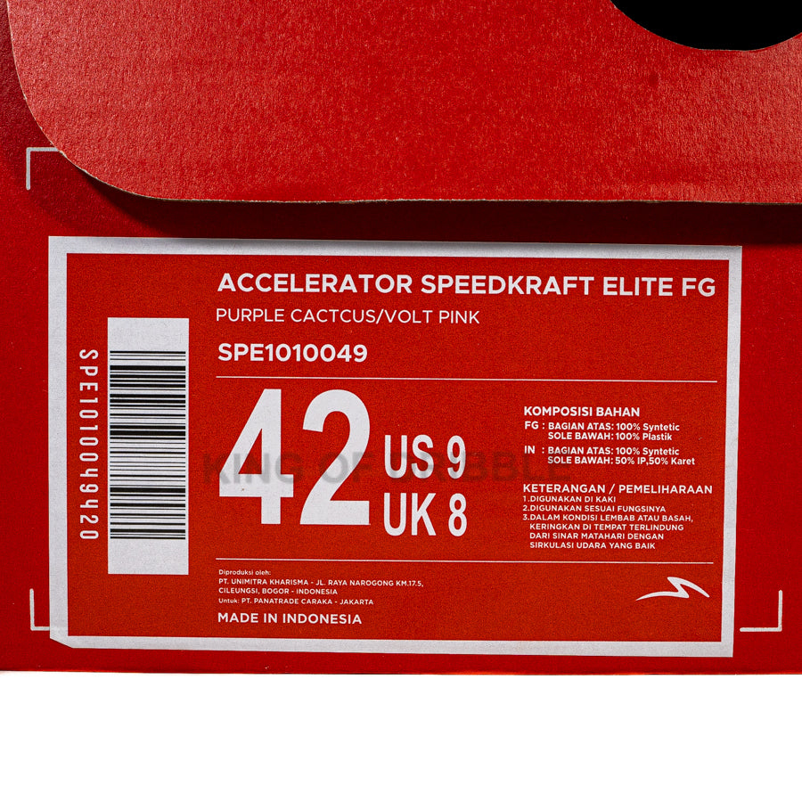 KING OF DRIBBLE Sepatu Bola Specs Accelerator Speedkraft Elite FG 1010049 Original