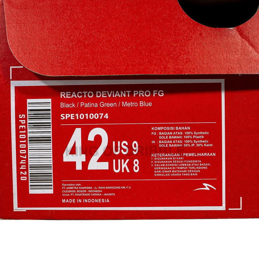 KING OF DRIBBLE Sepatu Bola Specs Reacto Deviant Pro FG 1010074 Original