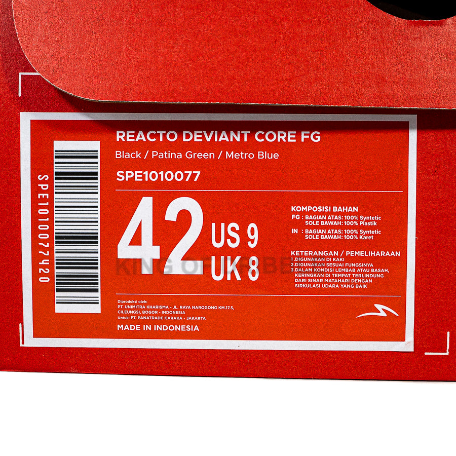 KING OF DRIBBLE Sepatu Bola Specs Reacto Deviant Core FG 1010077 Original