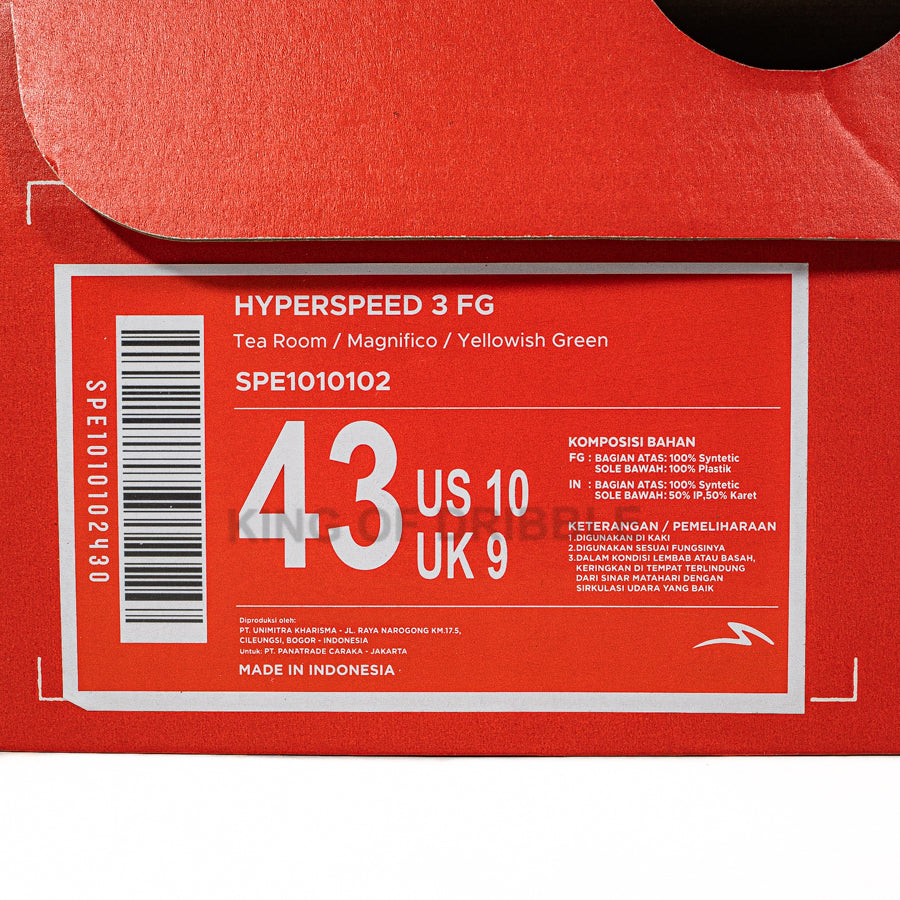KING OF DRIBBLE Sepatu Bola Specs Hyperspeed 3 FG 1010102 Original