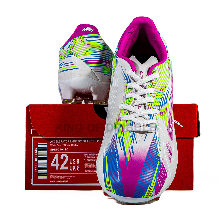 KING OF DRIBBLE Sepatu Bola Specs Accelerator Lightspeed 4 Nitro Pro FG 1010130 Original