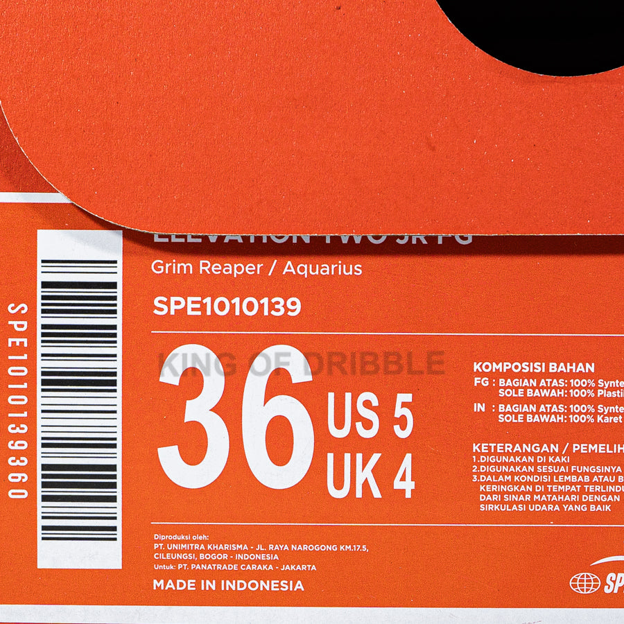 KING OF DRIBBLE Sepatu Bola Anak Specs Elevation Two JR FG 1010139 Original