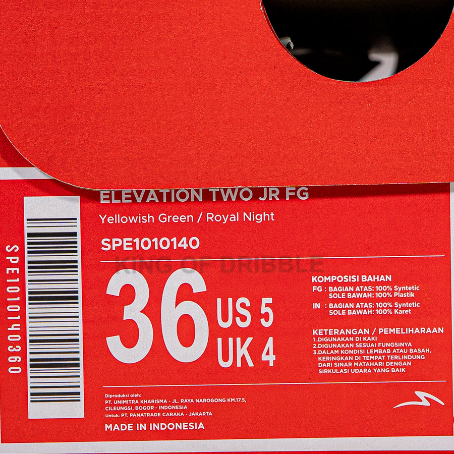 KING OF DRIBBLE Sepatu Bola Anak Specs Elevation Two JR FG 1010140 Original