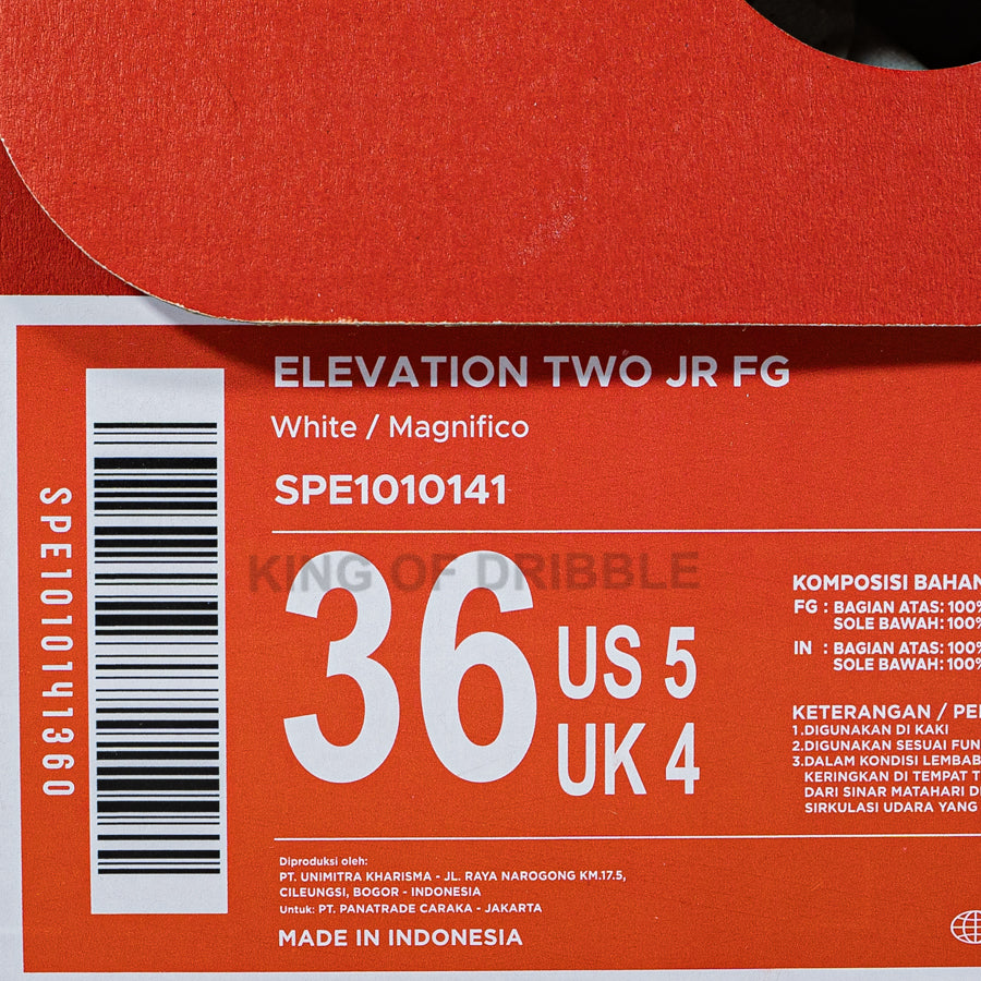 KING OF DRIBBLE Sepatu Bola Anak Specs Elevation Two JR FG 1010141 Original