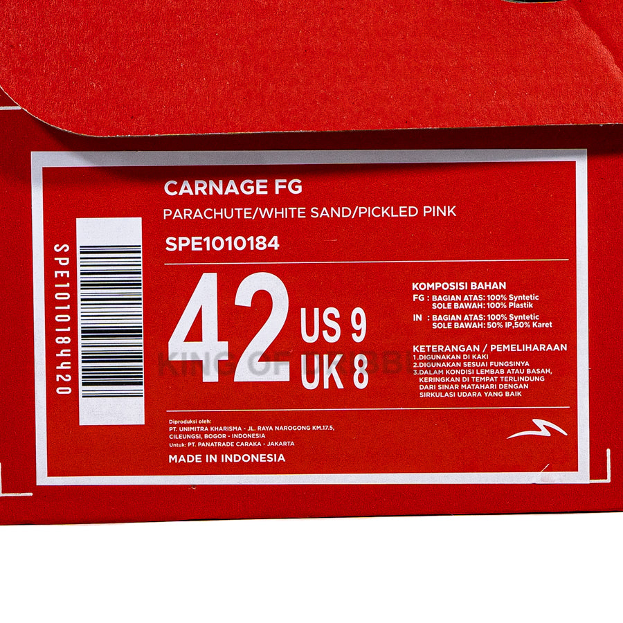 KING OF DRIBBLE Sepatu Bola Specs Carnage FG 1010184 Original