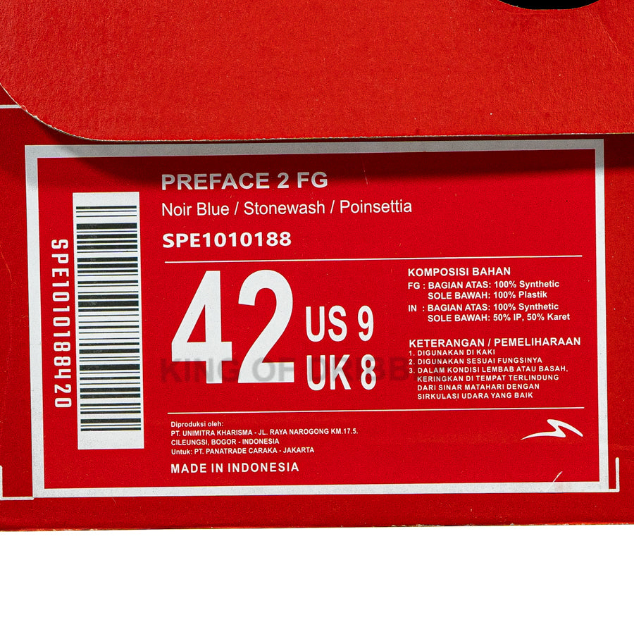 KING OF DRIBBLE Sepatu Bola Specs Preface 2 FG 1010188 Original