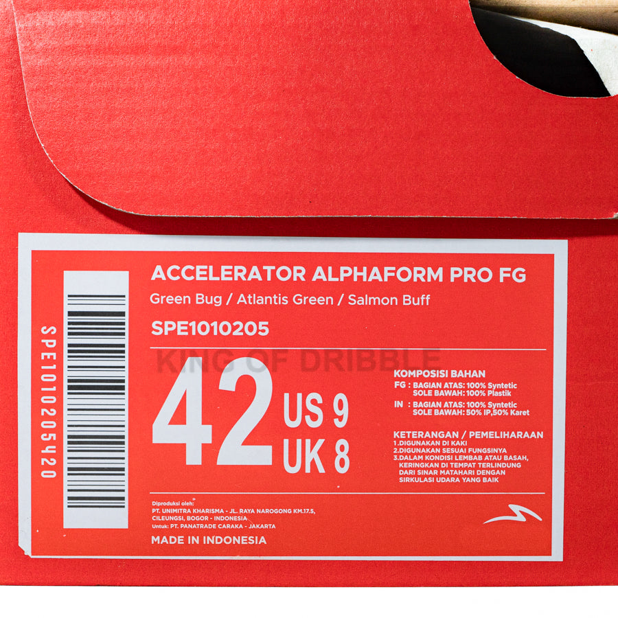 KING OF DRIBBLE Sepatu Bola Specs Acc Alphaform Pro FG 1010205 Original