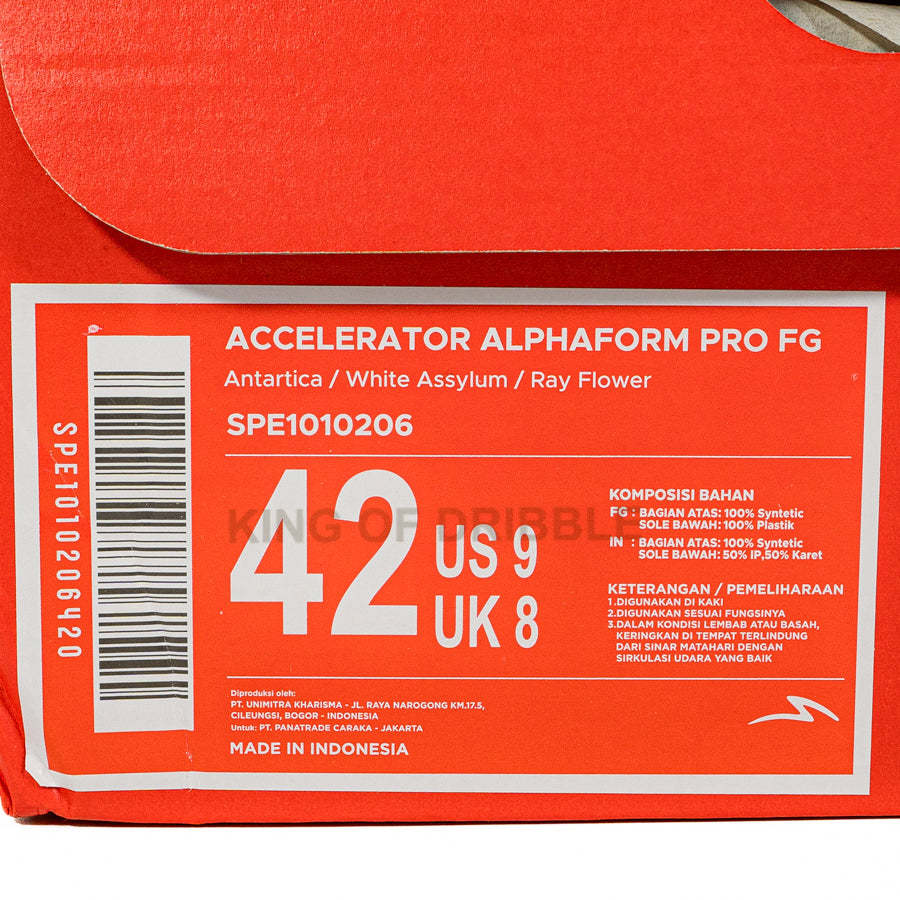 KING OF DRIBBLE Sepatu Bola Specs Acc Alphaform Pro FG 1010206 Original