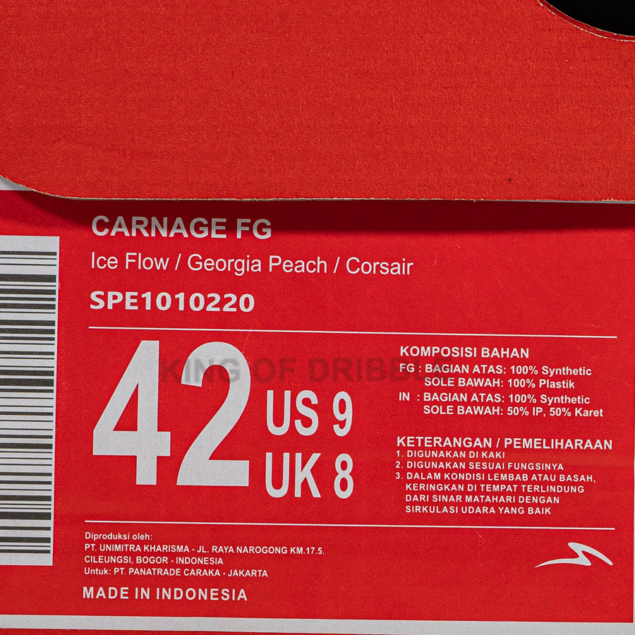 KING OF DRIBBLE Sepatu Bola Specs Carnage FG 1010220 Original