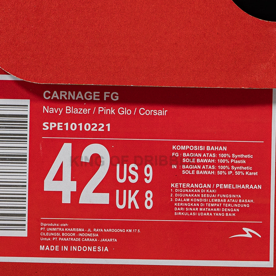KING OF DRIBBLE Sepatu Bola Specs Carnage FG 1010221 Original