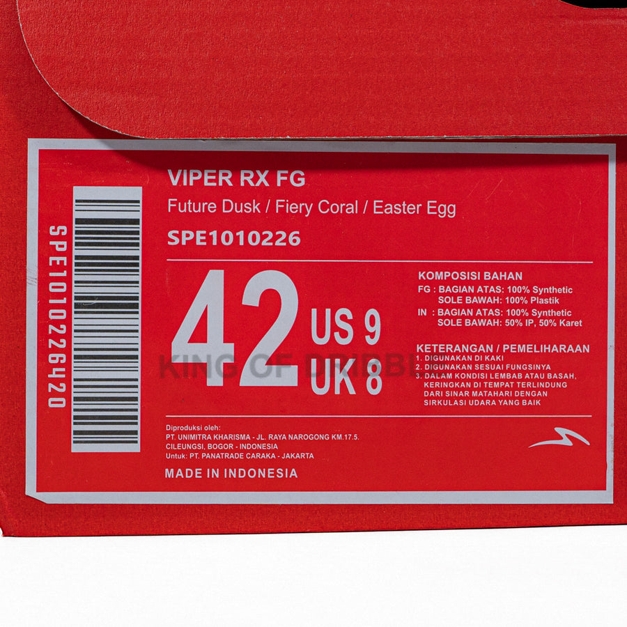 KING OF DRIBBLE Sepatu Bola Specs Viper Rx FG 1010226 Original