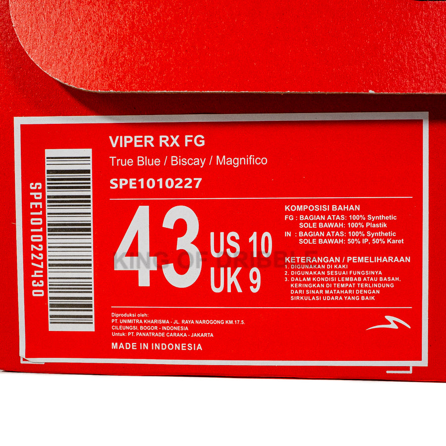 KING OF DRIBBLE Sepatu Bola Specs Viper RX FG 1010227 Original