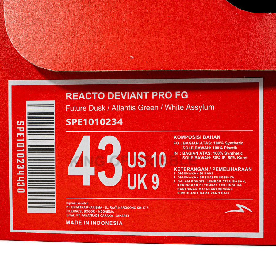 KING OF DRIBBLE Sepatu Bola Specs Reacto Deviant Pro FG 1010234 Original