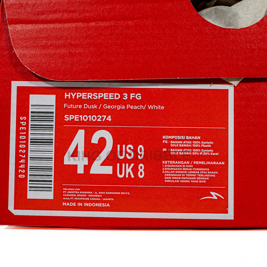 KING OF DRIBBLE Sepatu Bola Specs Hyperspeed 3 FG 1010274 Original