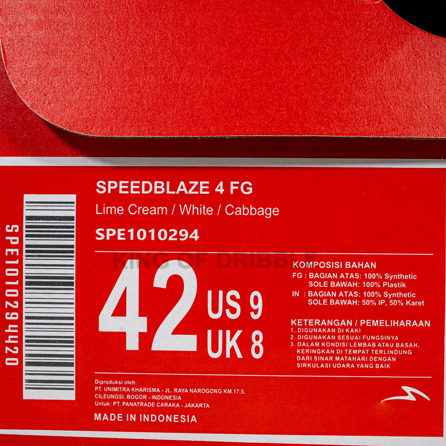 KING OF DRIBBLE Sepatu Bola Specs Speedblaze 4 FG 1010294 Original