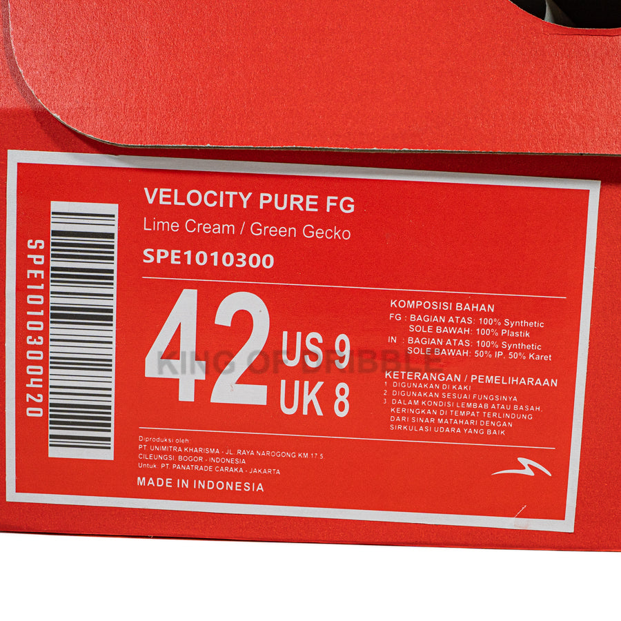 KING OF DRIBBLE Sepatu Bola Specs Velocity Pure FG 1010300 Original