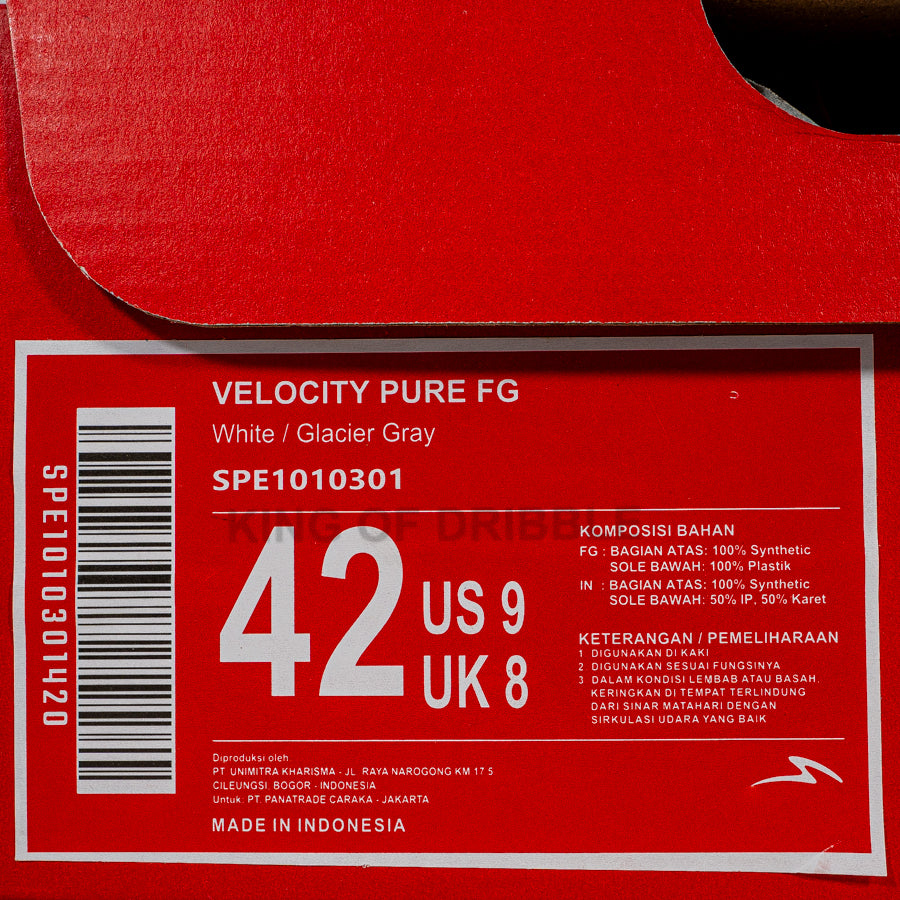 KING OF DRIBBLE Sepatu Bola Specs Velocity Pure FG 1010301 Original