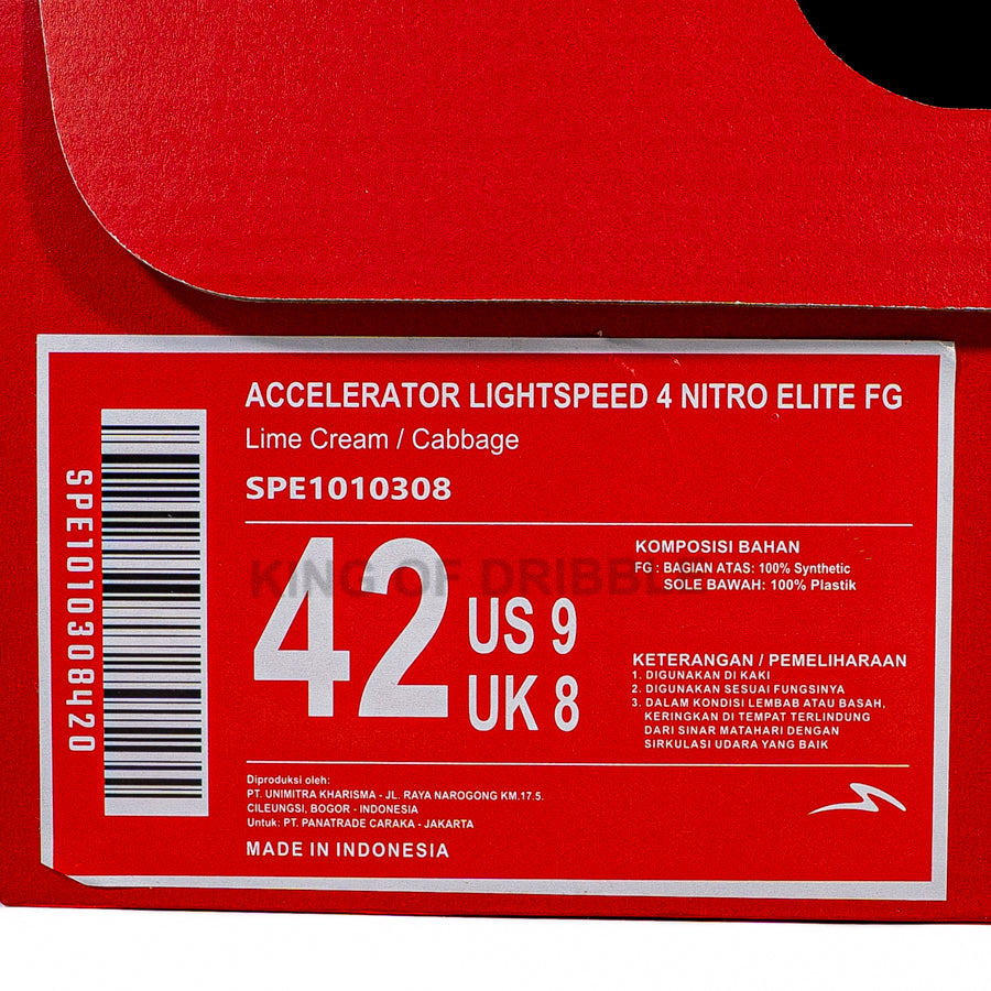 KING OF DRIBBLE Sepatu Bola Specs Accelerator Lightspeed 4 Nitro Elite FG 1010308 Original