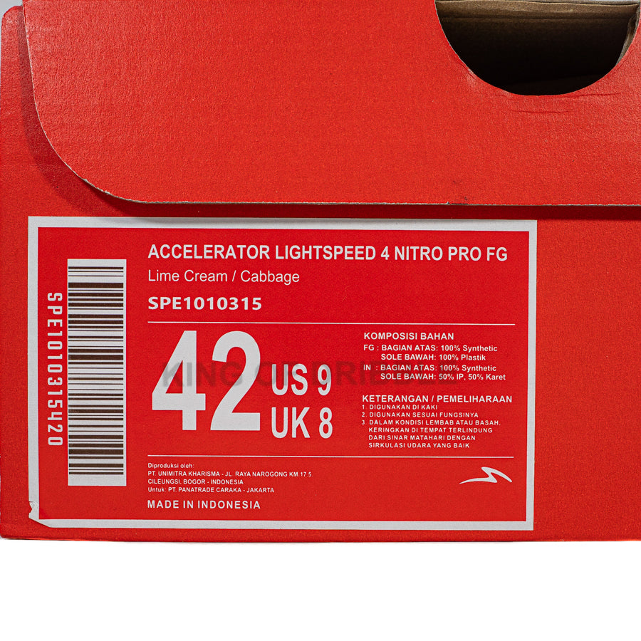 KING OF DRIBBLE Sepatu Bola Specs Accelerator Lightspeed 4 Nitro Pro FG 1010315 Original