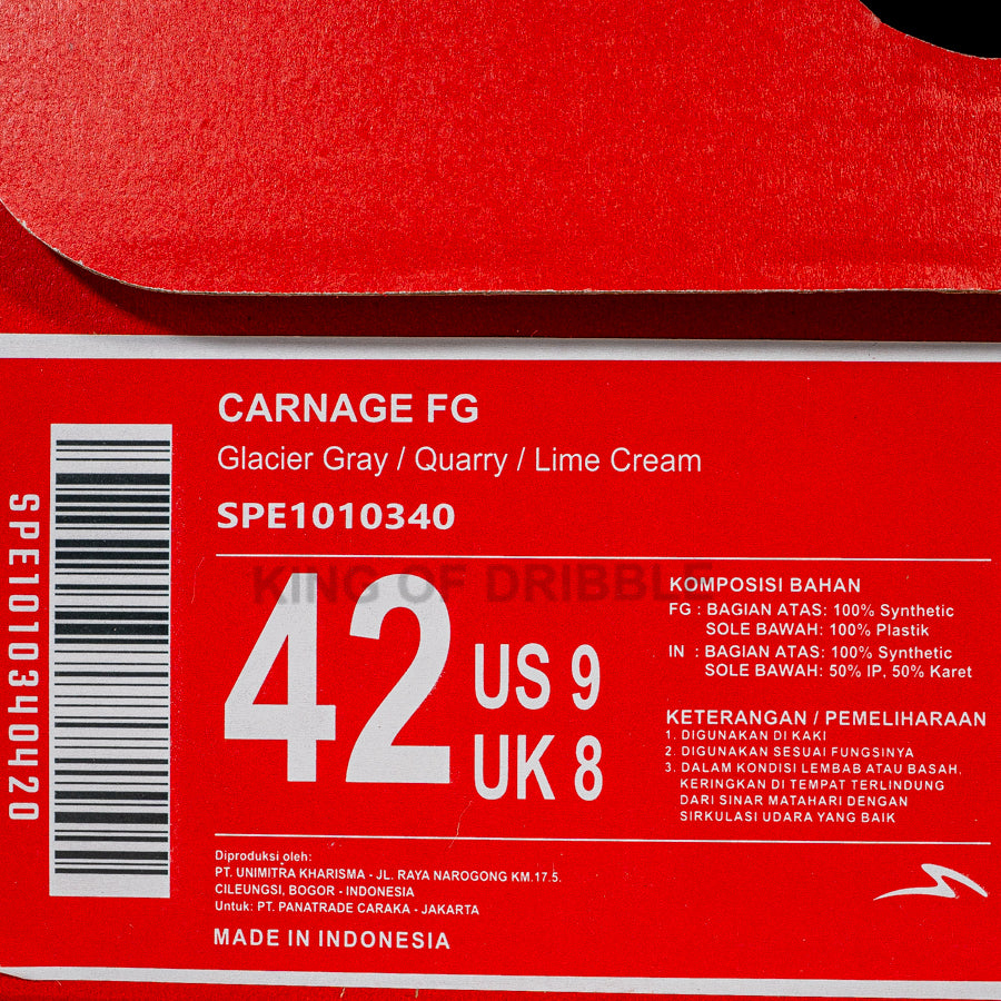 KING OF DRIBBLE Sepatu Bola Specs Carnage FG 1010340 Original