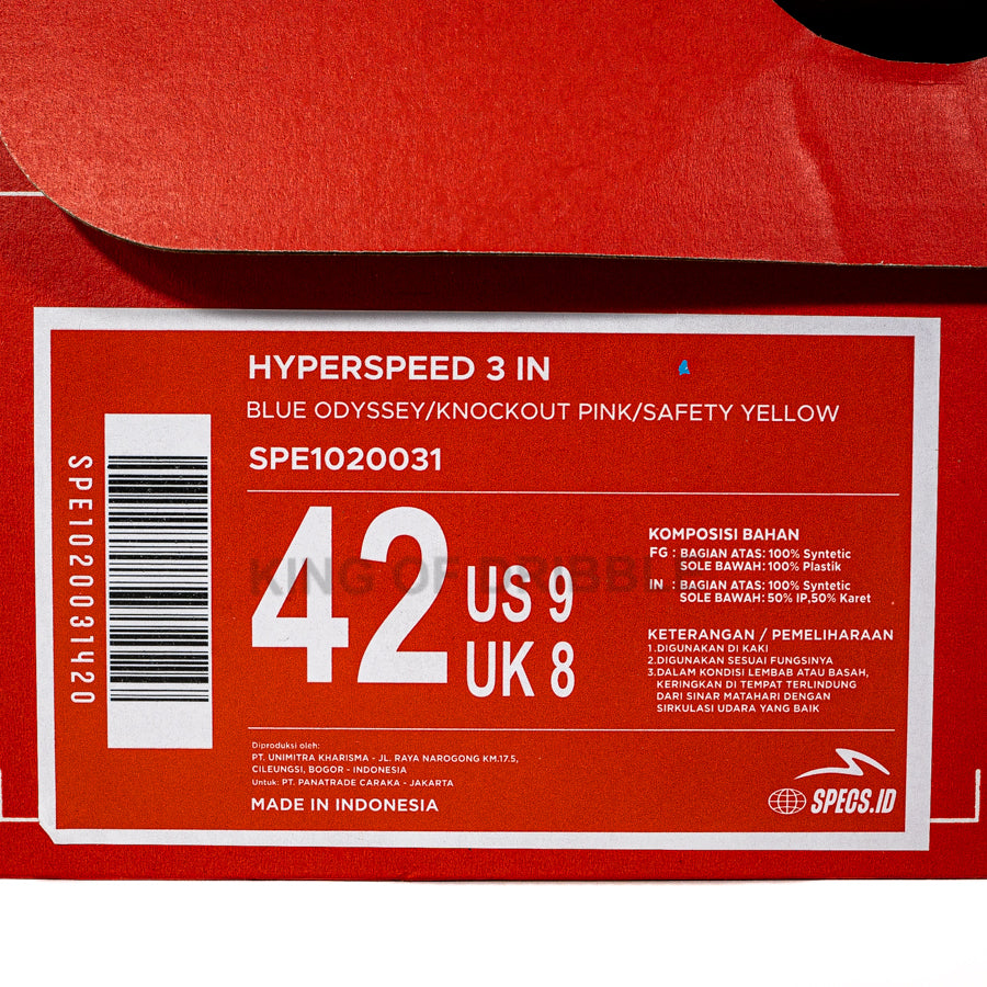 Sepatu Futsal Specs Hyperspeed 3 IN 1020031 Original BNIB