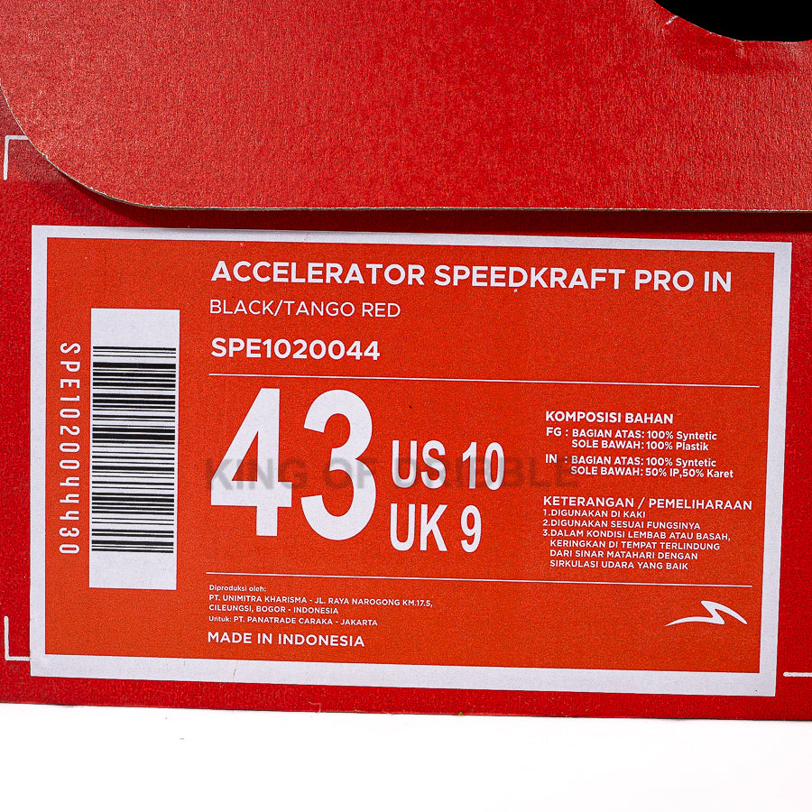 KING OF DRIBBLE Sepatu Futsal Specs Accelerator Speedkraft Pro IN 1020044 Original