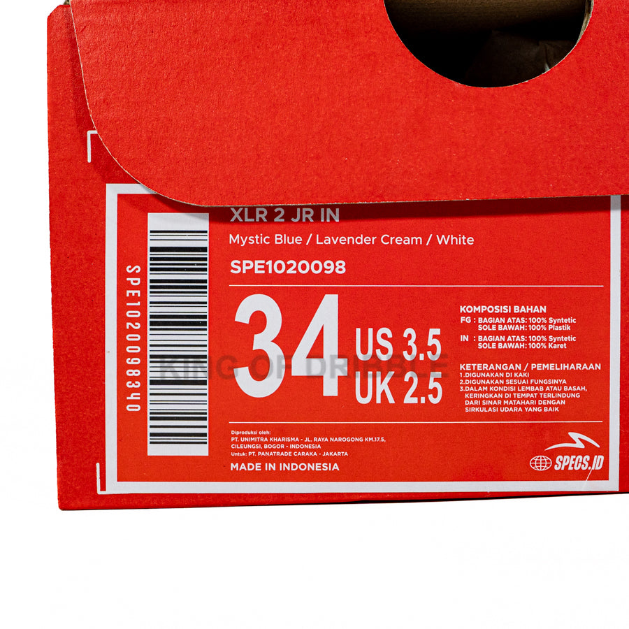 KING OF DRIBBLE Sepatu Futsal Anak Specs Xlr 2 JR IN 1020098 Original