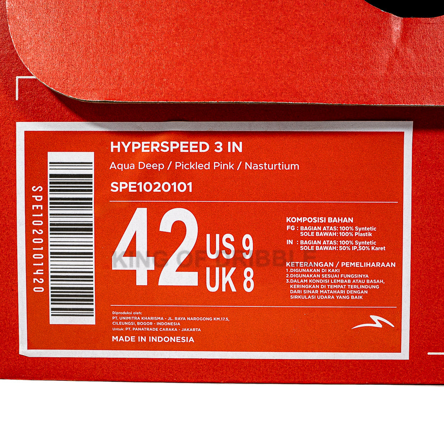 KING OF DRIBBLE Sepatu Futsal Specs Hyperspeed 3 IN 1020101 Original