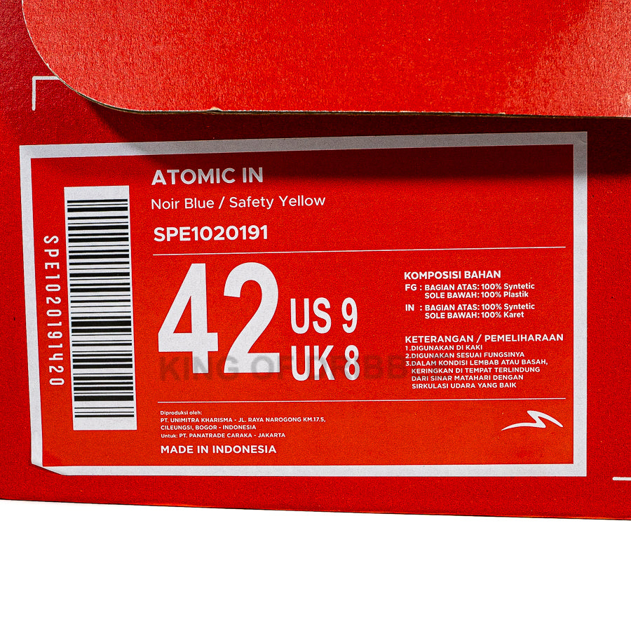KING OF DRIBBLE Sepatu Futsal Specs Atomic IN 1020191 Original
