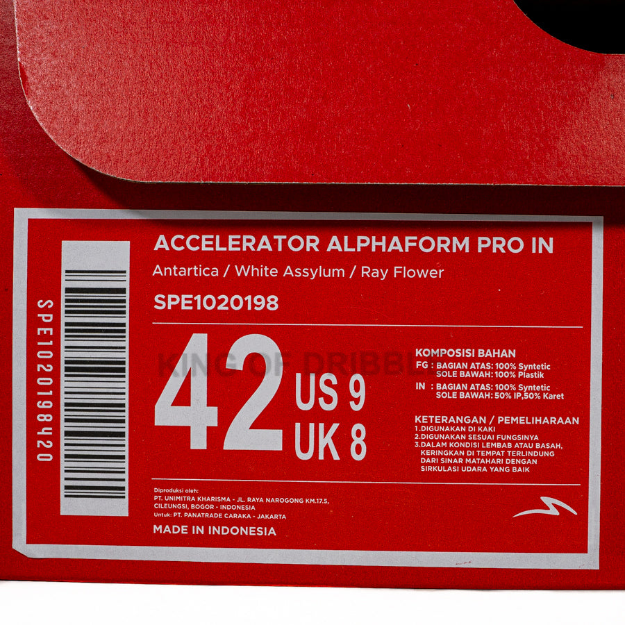 KING OF DRIBBLE Sepatu Futsal Specs Accelerator Alphaform Pro IN 1020198 Original