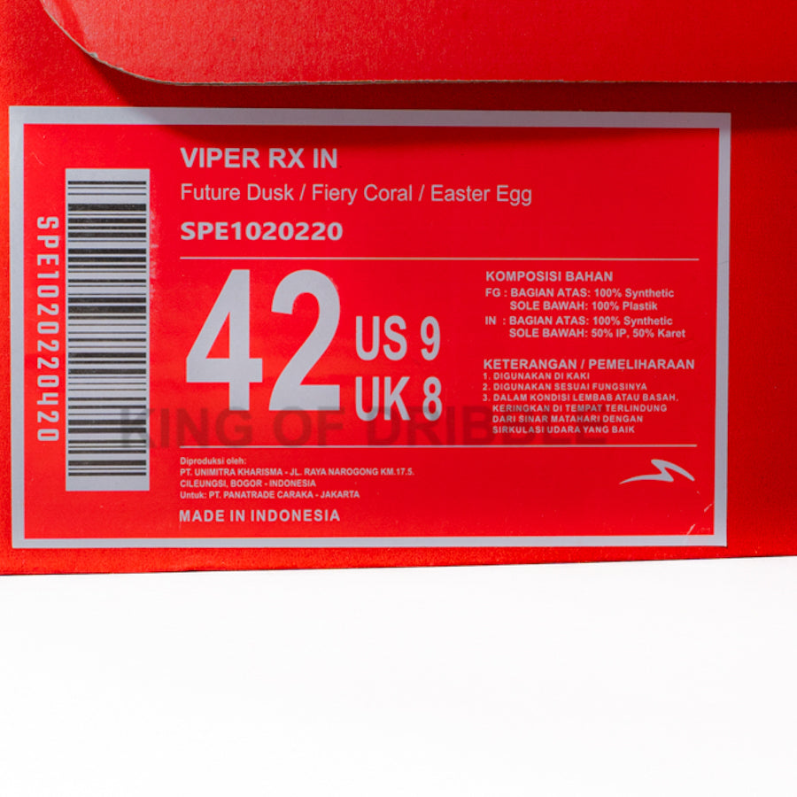 KING OF DRIBBLE Sepatu Futsal Specs Viper Rx IN 1020220 Original