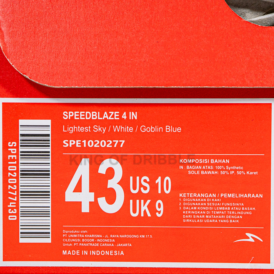 KING OF DRIBBLE Sepatu Futsal Specs Speedblaze 4 IN 1020277 Original
