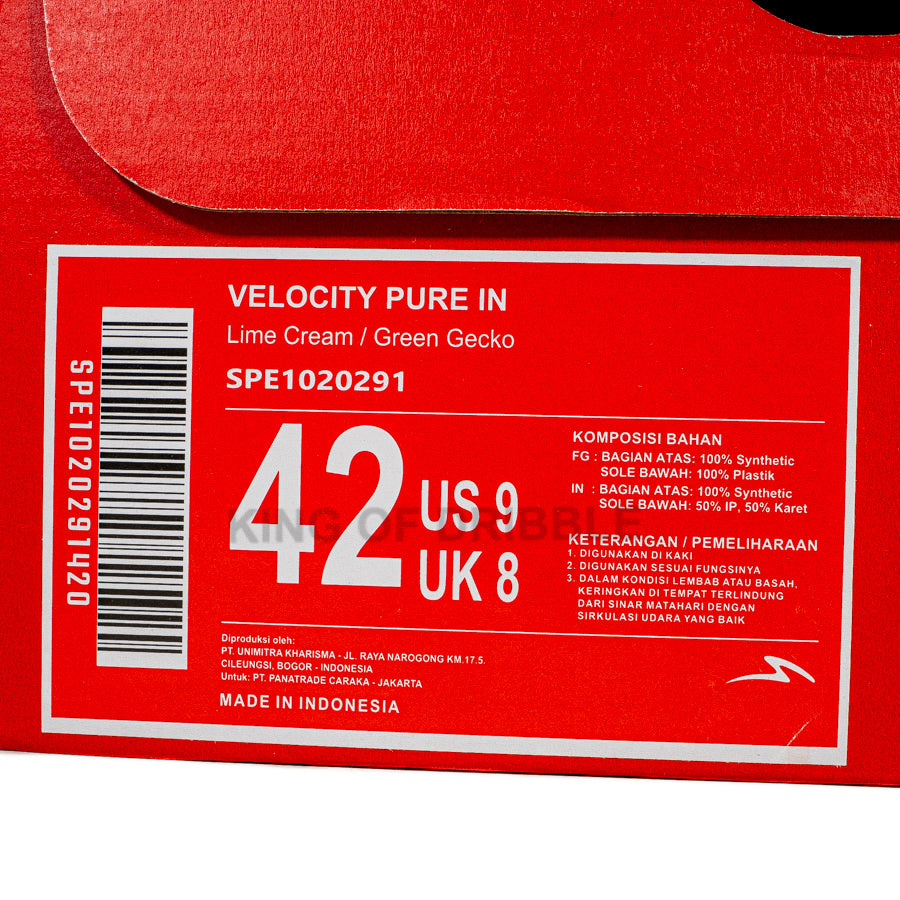 KING OF DRIBBLE Sepatu Futsal Specs Velocity Pure IN 1020291 Original