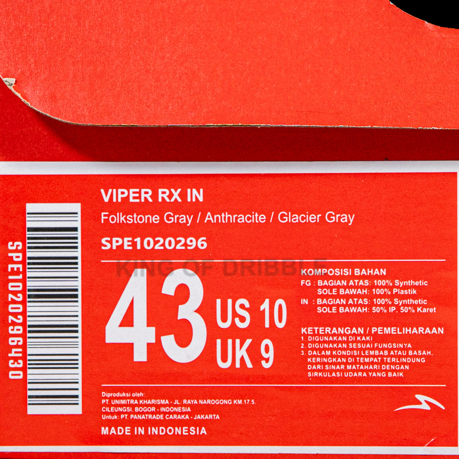 KING OF DRIBBLE Sepatu Futsal Specs Viper Rx IN 1020296 Original