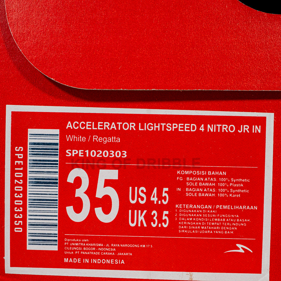 KING OF DRIBBLE Sepatu Futsal Anak Specs Accelerator Lightspeed 4 Nitro JR IN 1020303 Original