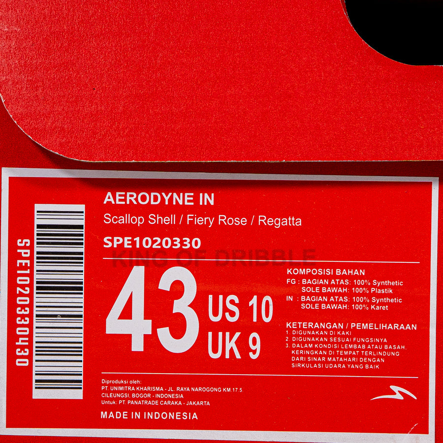 KING OF DRIBBLE Sepatu Futsal Specs Aerodyne IN 1020330 Original