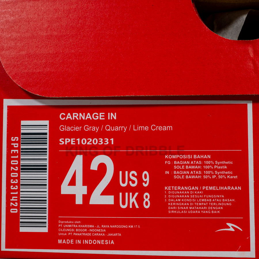 KING OF DRIBBLE Sepatu Futsal Specs Carnage IN 1020331 Original