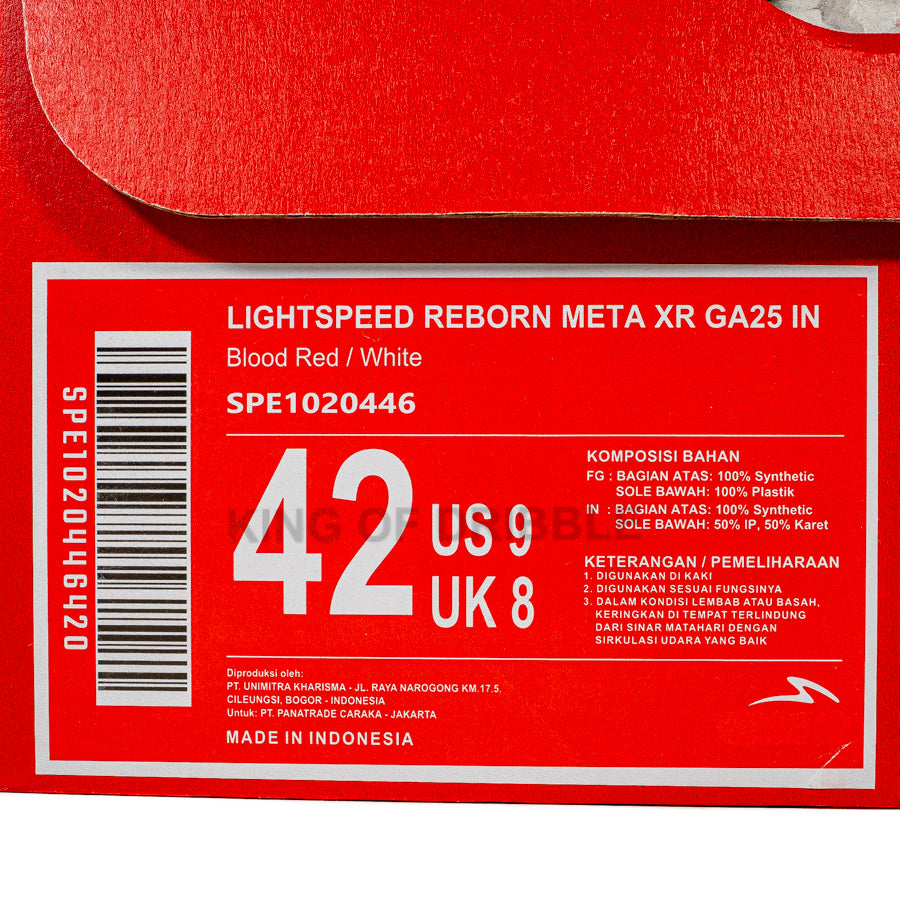 KING OF DRIBBLE Sepatu Futsal Specs Lightspeed Reborn Meta XR GA25 IN 1020446 Original