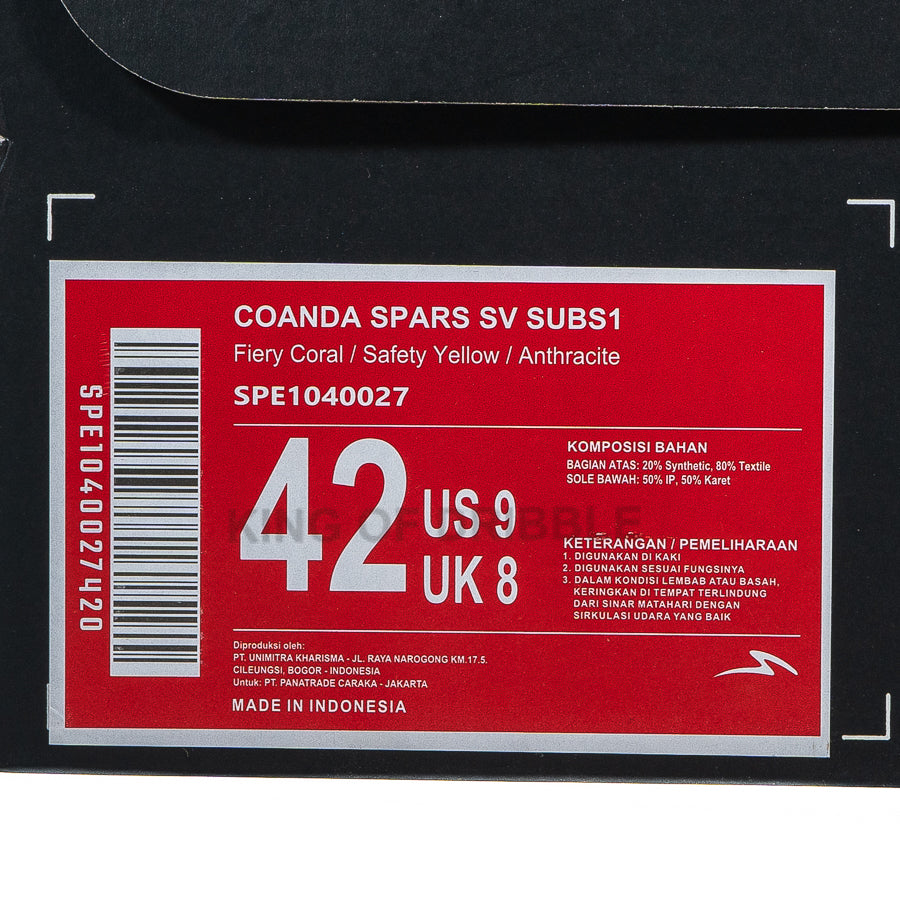KING OF DRIBBLE Sepatu Running/Lari Specs Coanda Spars SV SUBS1 1040027 Original