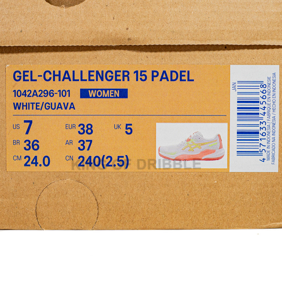 KING OF DRIBBLE Sepatu Padel Asics Gel-Challenger 15 Women's 1042A296-101 Original