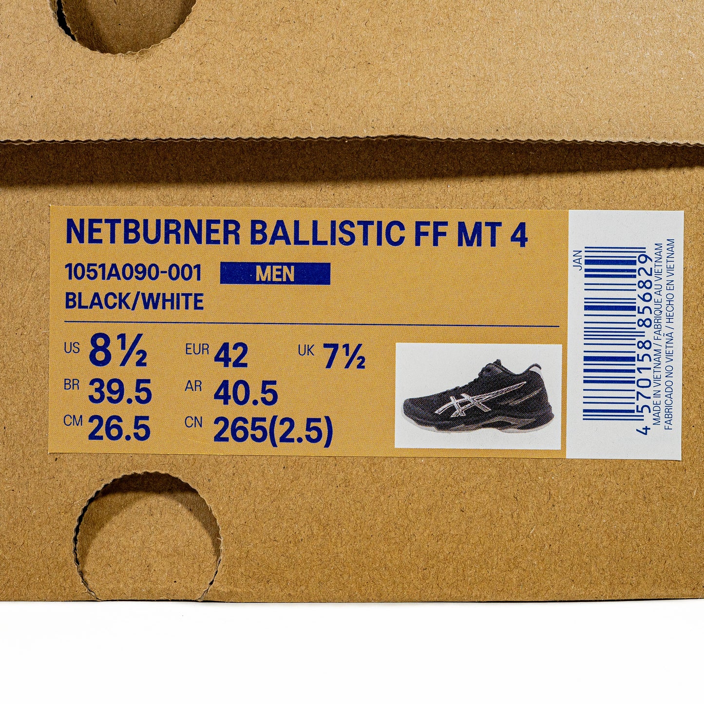 KING OF DRIBBLE Sepatu Volley Asics Netburner Ballistic FF MT 4 1051A090-001 Original