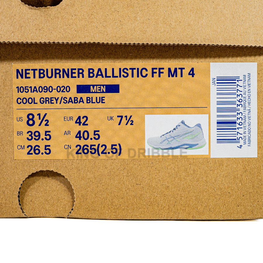 KING OF DRIBBLE Sepatu Voli Asics Netburner Ballistic FF MT 4 1051A090-020 Original