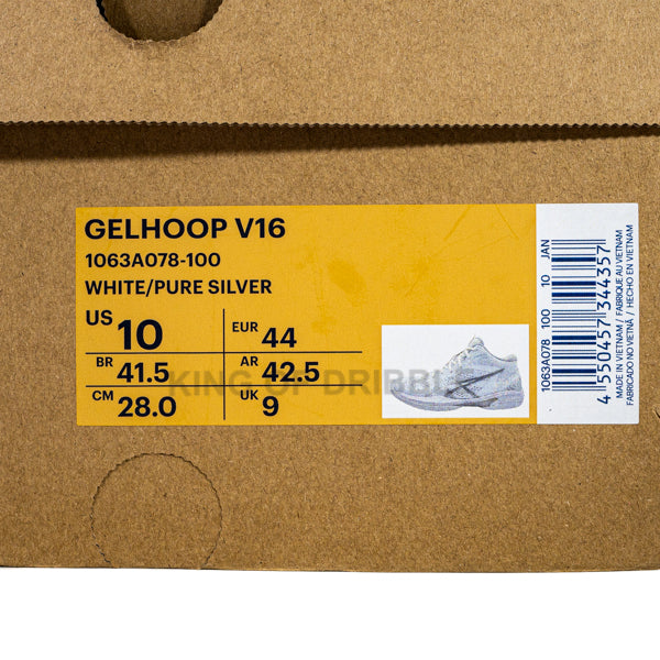 KING OF DRIBBLE Sepatu Basket Asics Gelhoop V16 1063A078-100 Original