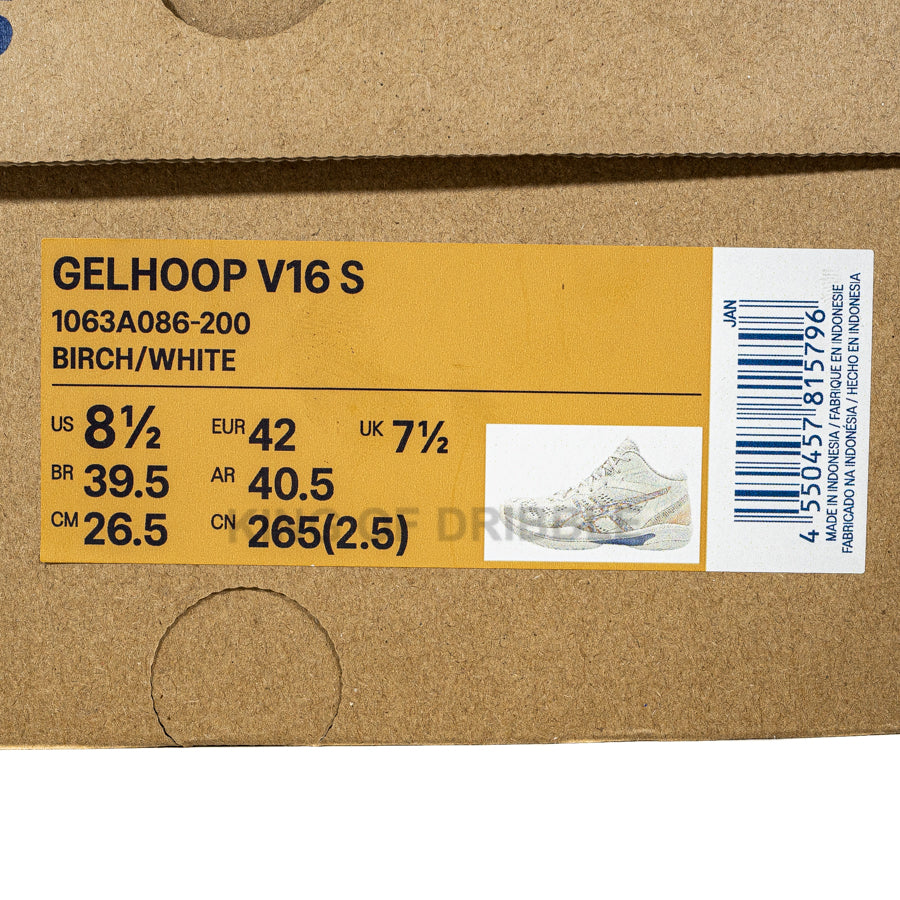 KING OF DRIBBLE Sepatu Basket Asics Gelhoop V16 S 1063A086-200 Original