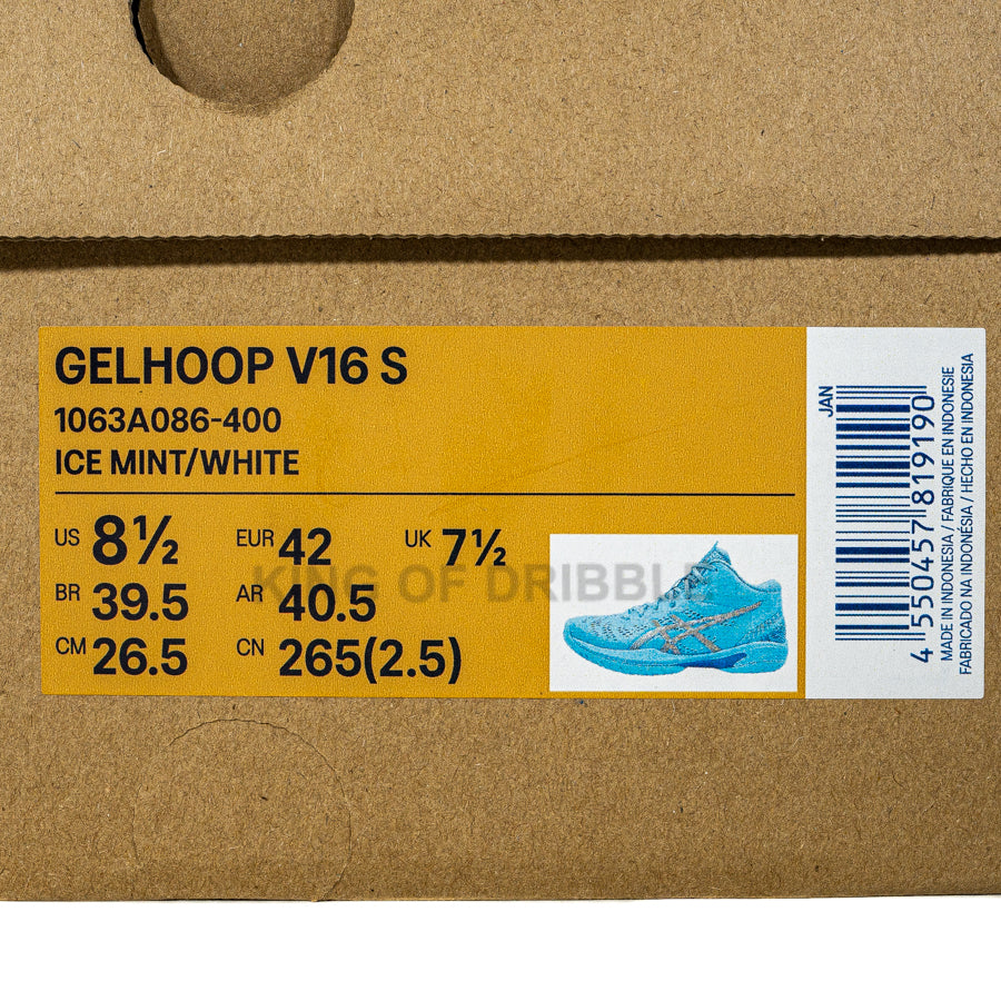 KING OF DRIBBLE Sepatu Basket Asics Gelhoop V16 S 1063A086-400 Original