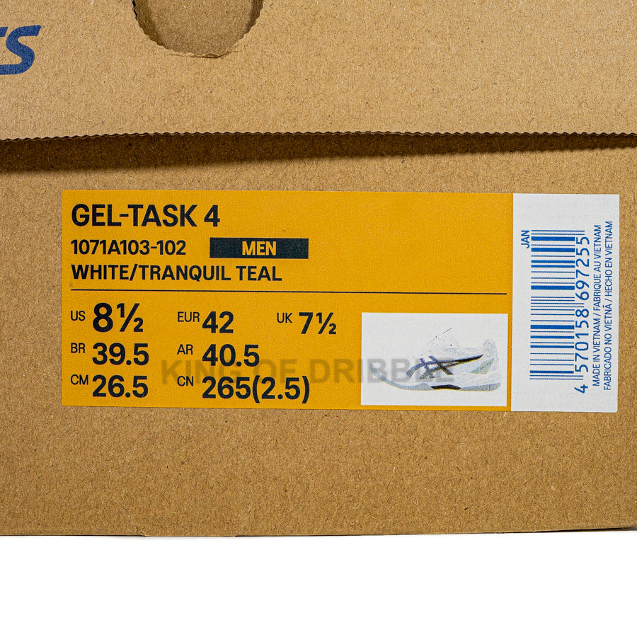KING OF DRIBBLE Sepatu Volley Asics Gel-Task 4 1071A103-102 Original