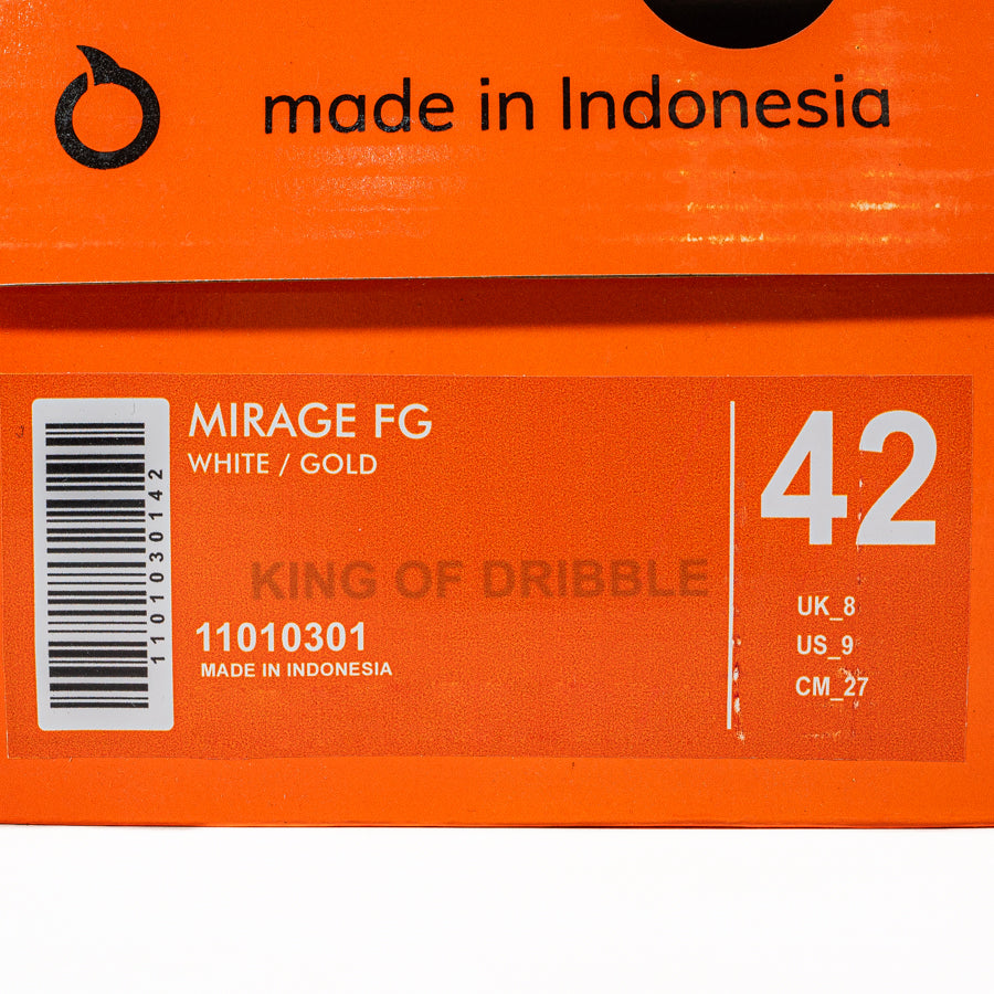 Sepatu Bola Ortuseight Mirage FG White Gold 11010301 Original BNIB