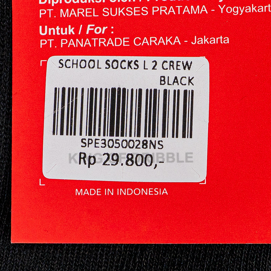 KING OF DRIBBLE Kaos Kaki Sekolah Specs School Socks L 2 Crew 3050028 Original